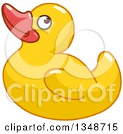 Poster, Art Print Of Cartoon Yellow Rubber Ducky