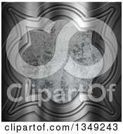 Clipart Of A Concrete And Shiny Metal Plaque Royalty Free Illustration
