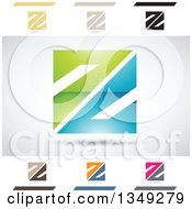 Clipart Of Abstract Letter Z Logo Design Elements Royalty Free Vector Illustration by cidepix