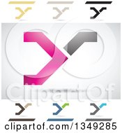 Clipart Of Abstract Letter Y Logo Design Elements Royalty Free Vector Illustration