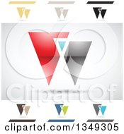 Clipart Of Abstract Letter W Logo Design Elements Royalty Free Vector Illustration by cidepix