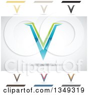 Poster, Art Print Of Abstract Letter V Logo Design Elements