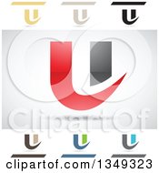 Poster, Art Print Of Abstract Letter U Logo Design Elements