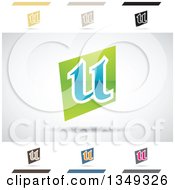 Poster, Art Print Of Abstract Letter U Logo Design Elements