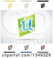 Clipart Of Abstract Letter U Logo Design Elements Royalty Free Vector Illustration by cidepix