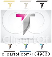 Poster, Art Print Of Abstract Letter T Logo Design Elements