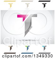 Clipart Of Abstract Letter T Logo Design Elements Royalty Free Vector Illustration by cidepix