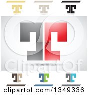 Poster, Art Print Of Abstract Letter T Logo Design Elements