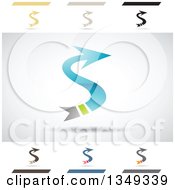 Clipart Of Abstract Letter S Logo Design Elements Royalty Free Vector Illustration