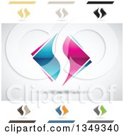 Clipart Of Abstract Letter S Logo Design Elements Royalty Free Vector Illustration by cidepix