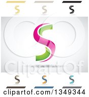 Poster, Art Print Of Abstract Letter S Logo Design Elements