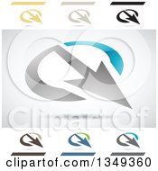 Clipart Of Abstract Letter Q Logo Design Elements Royalty Free Vector Illustration