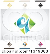 Clipart Of Abstract Letter Q Logo Design Elements Royalty Free Vector Illustration by cidepix
