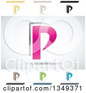 Poster, Art Print Of Abstract Letter P Logo Design Elements