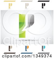Clipart Of Abstract Letter P Logo Design Elements Royalty Free Vector Illustration
