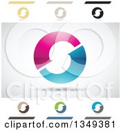 Clipart Of Abstract Letter O Logo Design Elements Royalty Free Vector Illustration