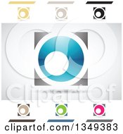 Clipart Of Abstract Letter O Logo Design Elements Royalty Free Vector Illustration