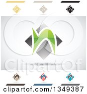 Clipart Of Abstract Letter N Logo Design Elements Royalty Free Vector Illustration