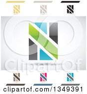 Poster, Art Print Of Abstract Letter N Logo Design Elements