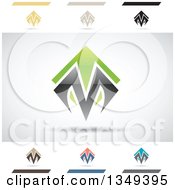 Clipart Of Abstract Letter M Logo Design Elements Royalty Free Vector Illustration by cidepix
