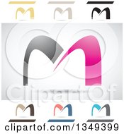 Poster, Art Print Of Abstract Letter M Logo Design Elements