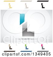 Poster, Art Print Of Abstract Letter L Logo Design Elements