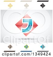 Clipart Of Abstract Letter J Logo Design Elements Royalty Free Vector Illustration