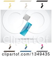 Clipart Of Abstract Letter I Logo Design Elements Royalty Free Vector Illustration by cidepix