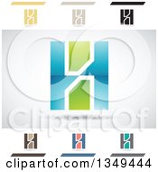 Poster, Art Print Of Abstract Letter H Logo Design Elements