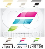 Poster, Art Print Of Abstract Letter F Logo Design Elements