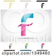 Poster, Art Print Of Abstract Letter F Logo Design Elements