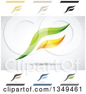 Poster, Art Print Of Abstract Letter F Logo Design Elements