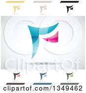 Poster, Art Print Of Abstract Letter F Logo Design Elements