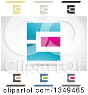 Poster, Art Print Of Abstract Letter E Logo Design Elements