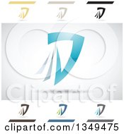 Clipart Of Abstract Letter D Logo Design Elements Royalty Free Vector Illustration by cidepix