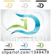 Clipart Of Abstract Letter D Logo Design Elements Royalty Free Vector Illustration by cidepix