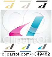 Poster, Art Print Of Abstract Letter D Logo Design Elements