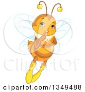 Poster, Art Print Of Flying And Thinking Flirty Female Bee