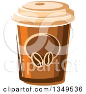 Poster, Art Print Of Cartoon Take Out Coffee Cup