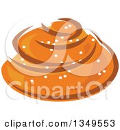 Clipart Of A Cartoon Bun With Sesame Seeds Royalty Free Vector Illustration