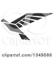 Poster, Art Print Of Black And White Flying Peace Dove 3