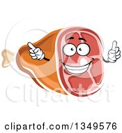 Clipart Of A Cartoon Ham Character Royalty Free Vector Illustration