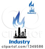Poster, Art Print Of Black And Blue Natural Gas And Flame Designs With Text 25
