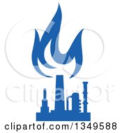 Poster, Art Print Of Silhouetted Blue Natural Gas And Flame Factory 9