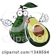 Clipart Of A Cartoon Avocado Character Royalty Free Vector Illustration