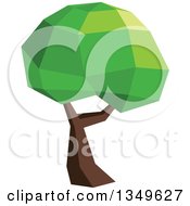 Clipart Of A Low Poly Geometric Tree 18 Royalty Free Vector Illustration