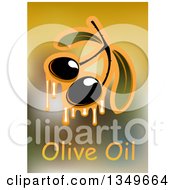 Poster, Art Print Of Dripping Olives And Text Over Blur 3