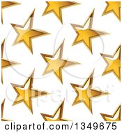 Poster, Art Print Of Seamless Background Pattern Of Gold Stars 5