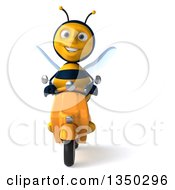 Clipart Of A 3d Male Bee Driving A Scooter Royalty Free Illustration by Julos