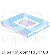 Clipart Of A Pastel Blue White And Purple Book Royalty Free Vector Illustration